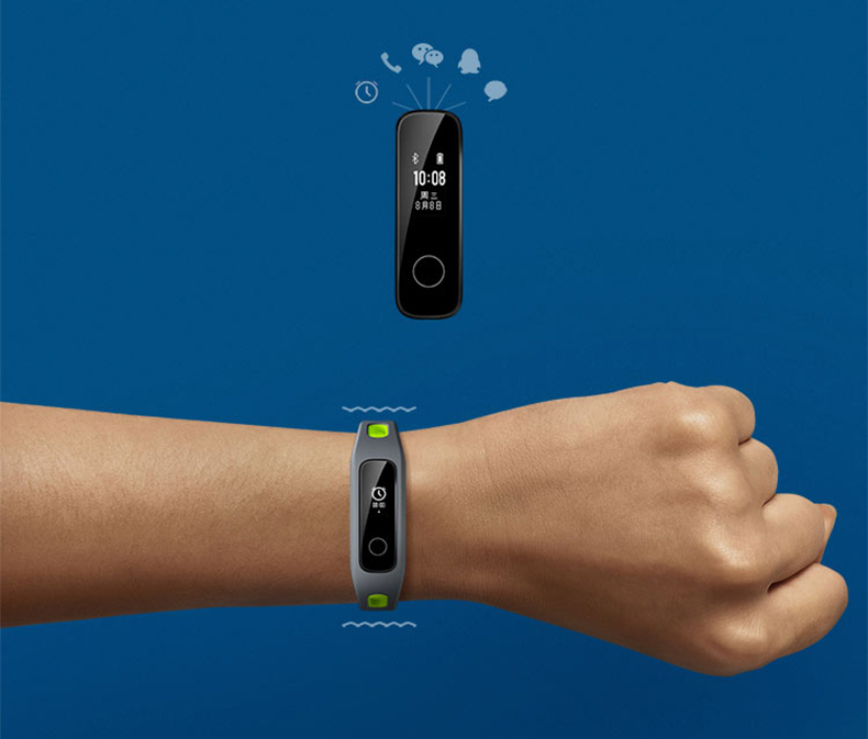 荣耀手环4running版时尚双色腕带快乐陪跑