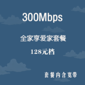 大流量/5G智享/无线尊享套餐包含300M宽带